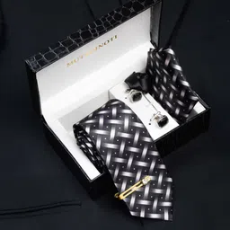 MUTAQINOTI Silk Cufflink & Tie Pin Set-picture-13