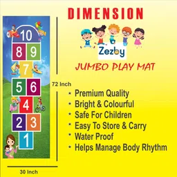 zezby Premium Jumbo Play Mat, Game for Kids, Adults, Indoor-Outdoor Game Mat image 4