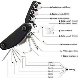wavva 16 in 1 Multi-Function Bicycle Tools Sets Cycle Repair Tool KIT Cycling tool kit image 2