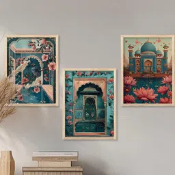walllane Traditional Wall Art With Frame Home Decor Wall Painting For Living Room Office Bedroom image 3