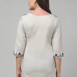 CROWN KING GARMENTS Ethnic Motifs Embroidered Thread Work Thread Work Kurti image 2