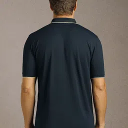 Louis Philippe Men Geometric Printed Polo Collar T-shirt image 5