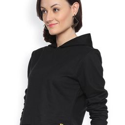 Campus Sutra Black Cropped Sweatshirt-picture-42
