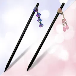 LYKAA Girls Set of 2 Embellished Hairstick-picture-57