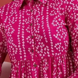 SAICHA Bandhani Printed Pure Cotton Kurti image 3