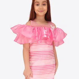 CUTECUMBER Floral Print Applique Sheath Dress image 3