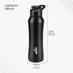 milton comet Stainless Steel Water Bottle with Sipper Lid NOT HOT N COLD SINGLE WALL 900 ml Water Bottle image 4
