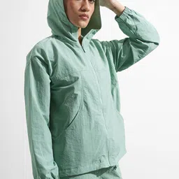 Street By Tokyo Talkies Women Hooded Solid Tailored Jacket-image-30