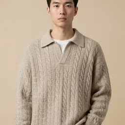 Mast & Harbour Men Cable Knit Pullover image 5