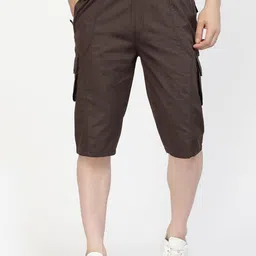 SAPPER Men Cotton Regular Fit Mid-Rise Cargo Shorts-picture-11