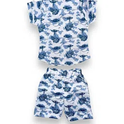 FLUEMART Boys Abstract Printed Shirt with Shorts image 5
