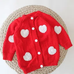 Woonie Unisex Kids Cardigan with Applique Detail-image-15