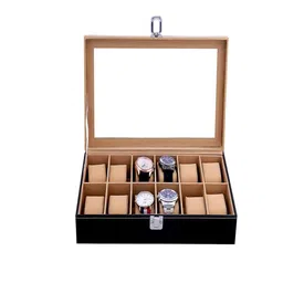 Galaxy Craft Black & Beige 12 Slot Watch Organiser image 3