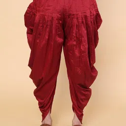 W & G Men Regular Chanderi Silk Kurta with Dhoti Pants image 5
