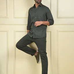 Crimsoune Club Slim Fit Spread Collar Opaque Shirt-picture-40