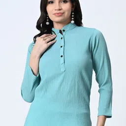 BAESD Women Colourblocked Crepe Kurta-picture-14