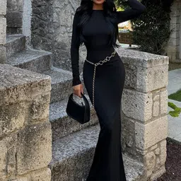 StyleCast Round Neck Maxi Dress-image-26