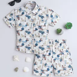 BAESD Boys Printed Short Sleeves Shirt With Shorts-picture-53