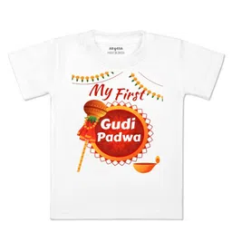 Arvesa Kids Typography Printed Extended Sleeves Applique T-shirt-picture-26