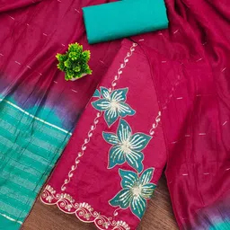 KALINI Embroidered Unstitched Dress Material-picture-22