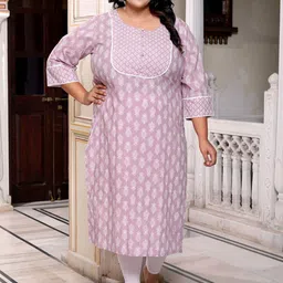 KALINI Floral Printed Regular Cotton Straight Kurta-picture-39