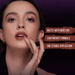 STAZE Pout On Matte Finish Smudgeproof Lip Crayon with Jojoba Oil - Mauve On 09 image 4