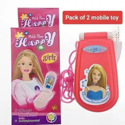 mehrroots international Mehrroots Barbie Style Toy Mobile Phone for Kids | Light & Sound Toy (Pack of 2)-picture-14