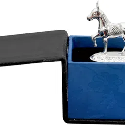 kmj pure silver Horse statue/idol for vastu wealth, income, bright future and gifting purpose (wt. 10 gms) Decorative Showpiece - 45 cm image 3