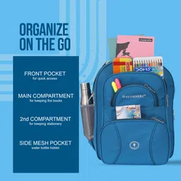 stunnerz High Quality Stylish Casual Waterproof School Bag Class 5th to 10th School Bag image 4