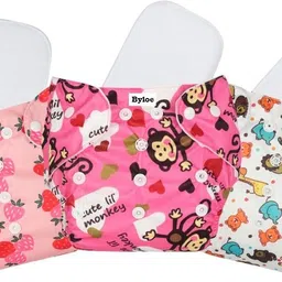 byloe Cloth Diapers + Insert Pad, Washable, 100% Absorption, 0 - 3 yrs-picture-16
