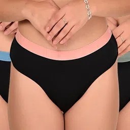 zivosis Pack of 3 Women Hipster Multicolor Panty-picture-41
