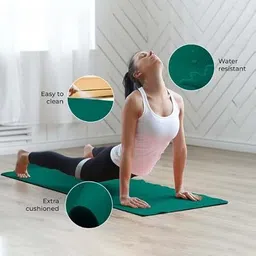atulux Yoga Mat for Home & Gym | EVA Foam | Unisex Non-Slip Yoga Mat (2X6 Feet) Dark Green 4 mm Yoga Mat image 4