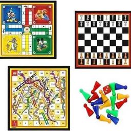 hyper Ludo+Chess + Snake & Ladders 3 in 1 Board Game Combo With One Set OF Ludo Coins 20 cm Chess Board-picture-10