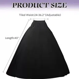 mgwcollection Women Solid Flared Black Skirt image 1
