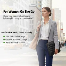 amulyadelhi Soft Padded Medium Portable Laptop Sleeve, Puffy Laptop Sleeve Waterproof Laptop Sleeve/Cover image 5