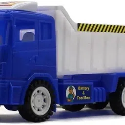 Friction Powered Plastic jcb dumper construction truck blue|White toy(big)-image-59