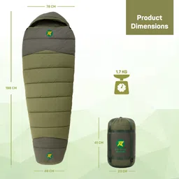 rocksport Zanskar -4°C to +4°C Reversible Sleeping Bag for Adult with Air Pillow Camping Sleeping Bag image 2