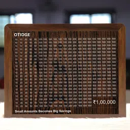 zesta Money Saving Piggy Bank ,Wooden Piggy Bank With Numbers Cash Box image 3