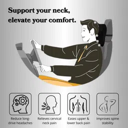 kothia Black Memory Foam Car Pillow Cushion for Universal For Car image 5