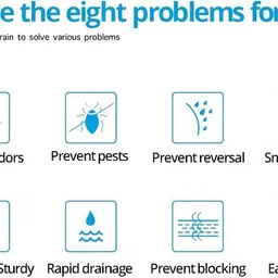 avoq Floor, Bathroom Sink Stainless Steel Push Down Strainer image 2