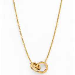 ISHTAARA Gold-Plated Stainless Steel Interlocked Timeless Necklace-picture-36