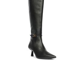 Saint G Women Leather Ankle-Length Slouchy Boots-picture-2