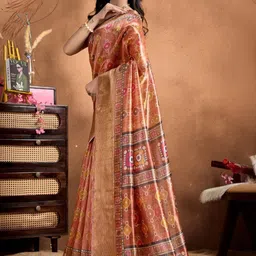 Bhagirath Fashion Ethnic Motifs Silk Blend Mysore Silk Saree image 4