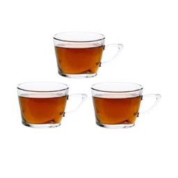 Somil Clear Glass Coffee & Tea Cup / Mug (170 Ml), Enjoy Your Drink in Style, 8.5 X 11.5 X 6.7 Cm, Pack of 9 image 2