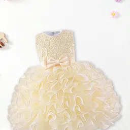 FOREVER FRIDAY Girls Self Design Sleeveless Cotton Gown Dress-picture-33