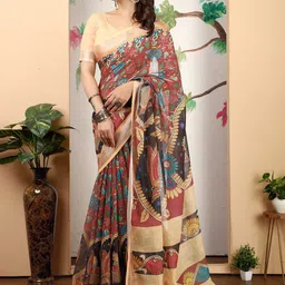 Moda Rapido Floral Zari Saree image 2