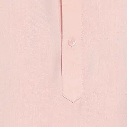 HERE&NOW Self Design Twill Weave Mandarin Collar Straight Short Kurta image 4