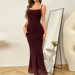 Outzidr A-Line Shoulder Straps Maxi Dress-picture-26