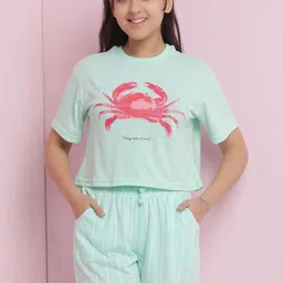 Lil Tomatoes Girls Printed Night suit-image-20