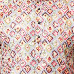 Floura Men Geometric Printed Kurta image 4